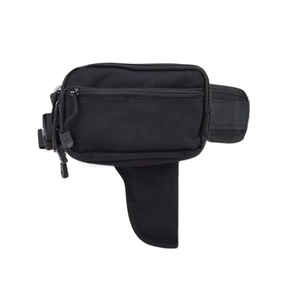 Multifunctional Outdoor Waist Bag Foldable EDC Fanny Pack Crossbody Shoulder Bag with Multiple Pockets for Travel Hiking Quake Black