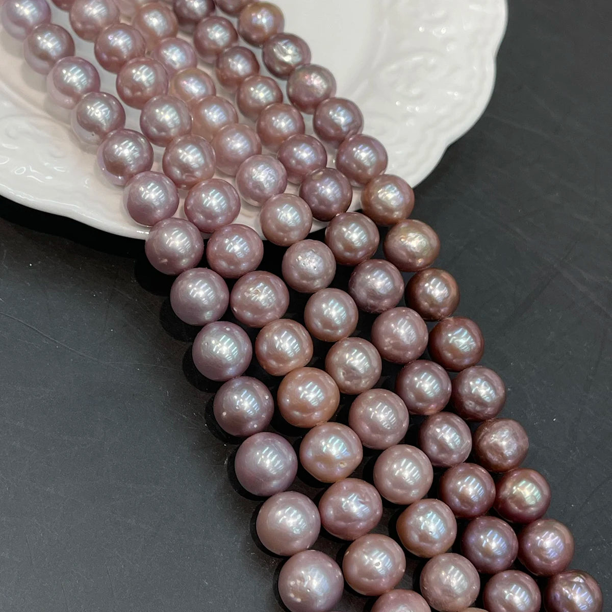 AAA DIY Isolation Pearl 10-12mm Natural Freshwater Pearl For Jewelry Making DIY Necklace Bracelet Chains Earrings Accessory Quake PURPLE 10-12mm