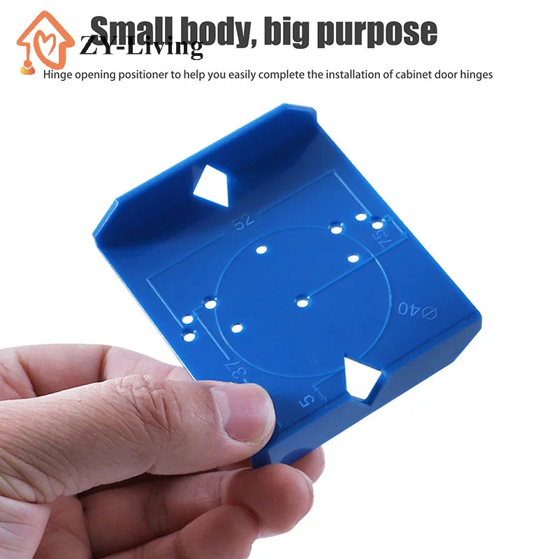 2Pcs Hinge Drilling Locator Cabinet Door Hinge Punching Positioning Ruler Template Woodworking Hinge Installation Auxiliary Tool Quake