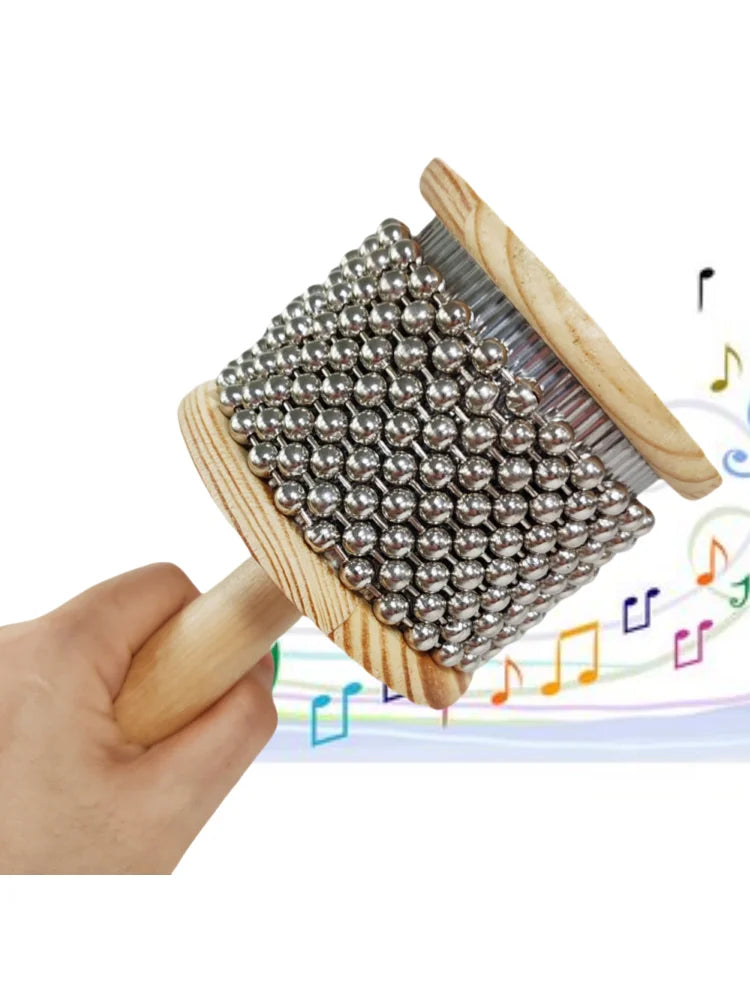 Cabasa Instrument Cabasa Hand Shaker Wooden Cabasa Instrument Musical Toy for Music Education With 3 Sizes Quake