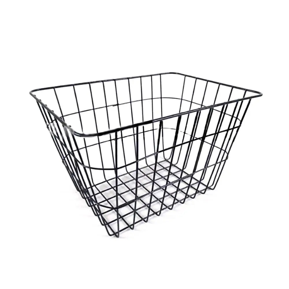 Easy To Install Bicycle Rear Basket Fixed Durable Adjustable Bike Rear Basket Metal Black/Silver Enlarged Bike Basket Quake