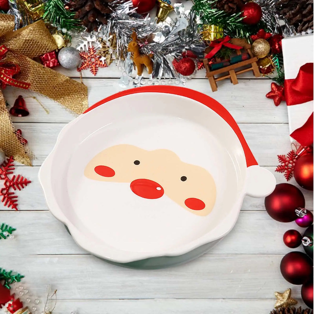 Christmas Dinnerware Table Setting Unique Decoration Holiday Dinnerware for Special Occasion Birthday Christmas Household Gift Quake