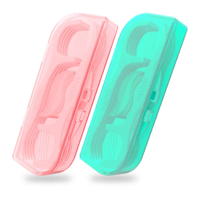 2 Boxes Portable Dental Floss Toothpick with Box Disposable Toothpick Floss Floss Toothpick Teeth Cleaner with Storage Tube Gift Quake