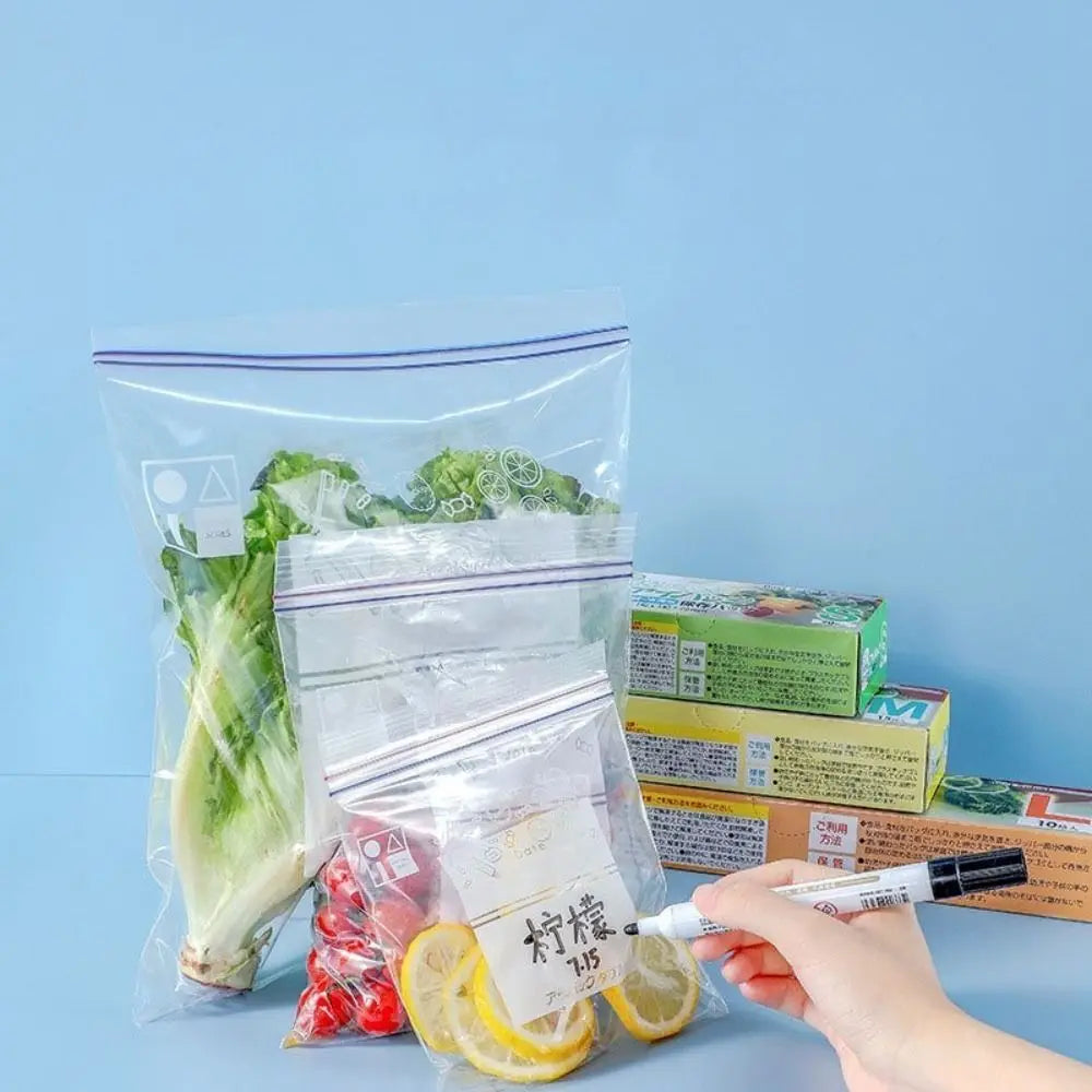 Sealed Bag Fresh-keeping Food Ziplock Bag Household Plastic Bag Thickened Refrigerator Storage and Freezing Packaging Bag Quake
