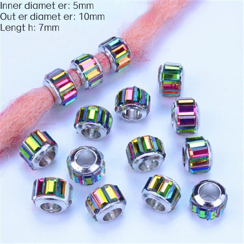 5-Piece Metal Dreadlock Hair Jewelry Braid Bead Accessories