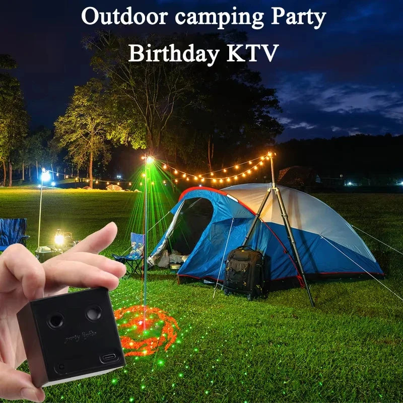 Mini LED Stage Light for Car Outdoor Camping Party Rechargeable Colorful Toy Lamp Home Holiday Deco Lights Disco Light for DJ Quake