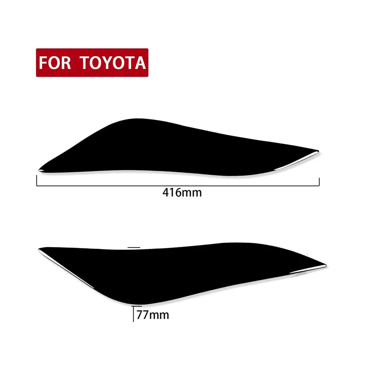For Toyota Corolla 2008 2009 2010 2011 Auto Car Headlight Trim Lamp Eyebrow Eyelids Cover Stickers Gloss Black Decoration Parts Quake