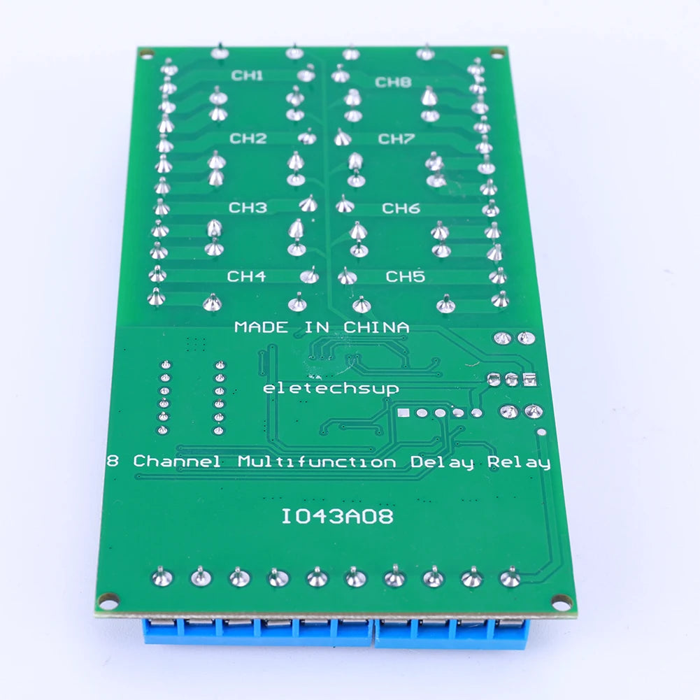 DC 12V 8 Channels Multifunction Timer Time Switch Relay Module Timing Cycle Interlock Self-locking Momentary Bistable Quake