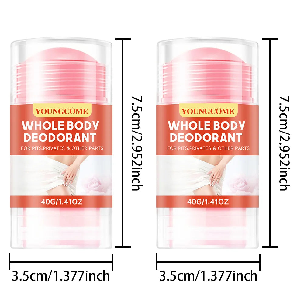 Whole Body Deodorant Stick Underarm Bad Smell Sweating Removal Armpit Refreshing Antiperspirant Lasting Aroma Deodorant Quake 2PCS
