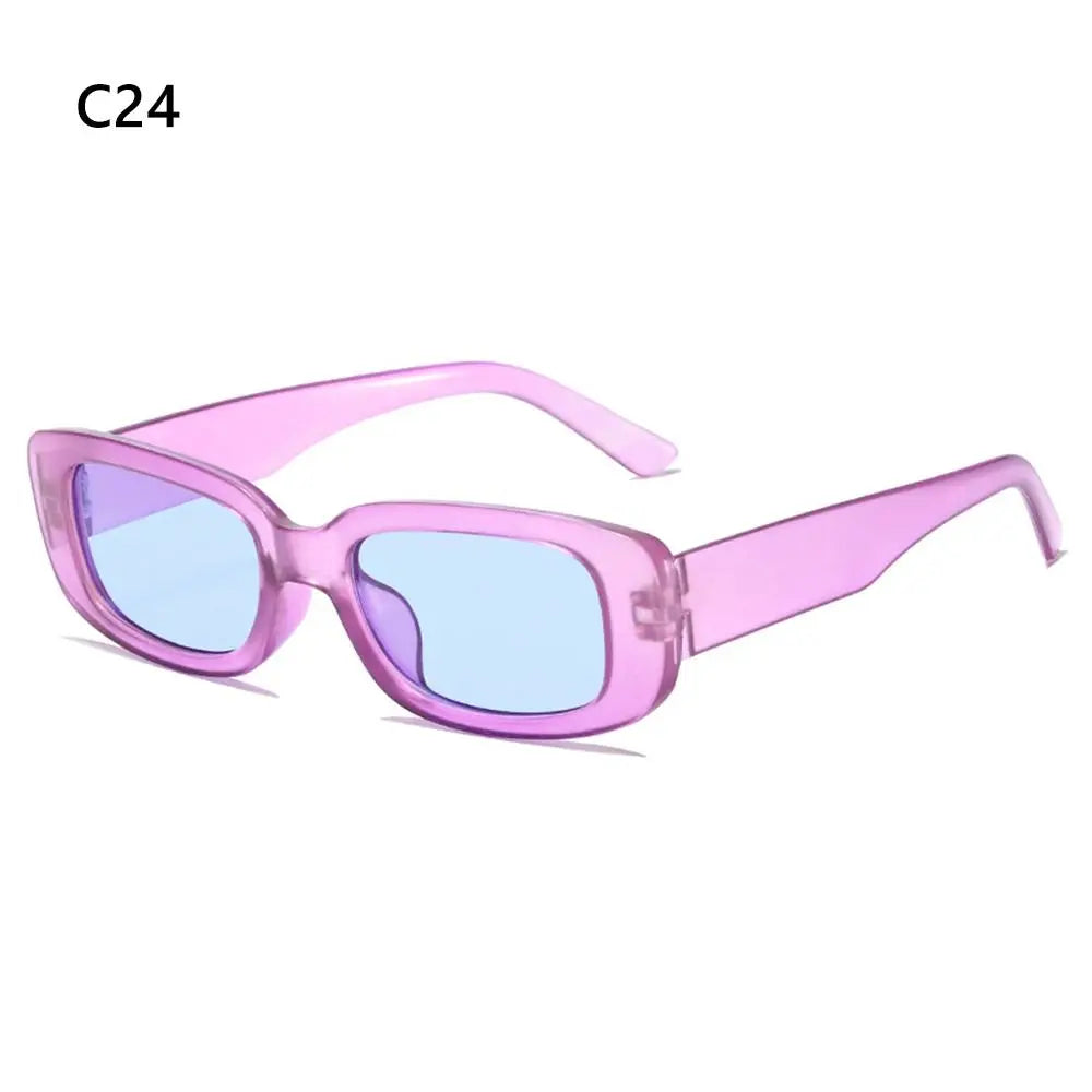 Y2K Rectangle Sunglasses UV400 Candy Colors – Women & Men
