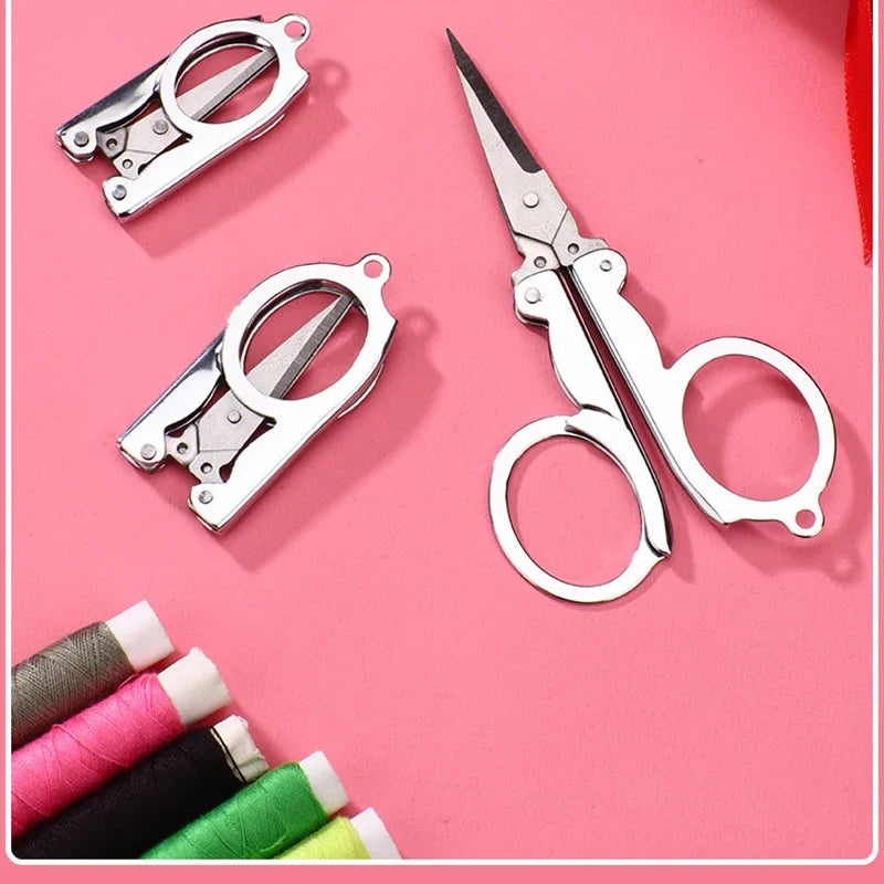 vvocci Thread Tailor Scissors Sharp Embroidery Scissor Blade Emergency Mini Foldable Folding Pocket Travel Small Crafts Travel Quake
