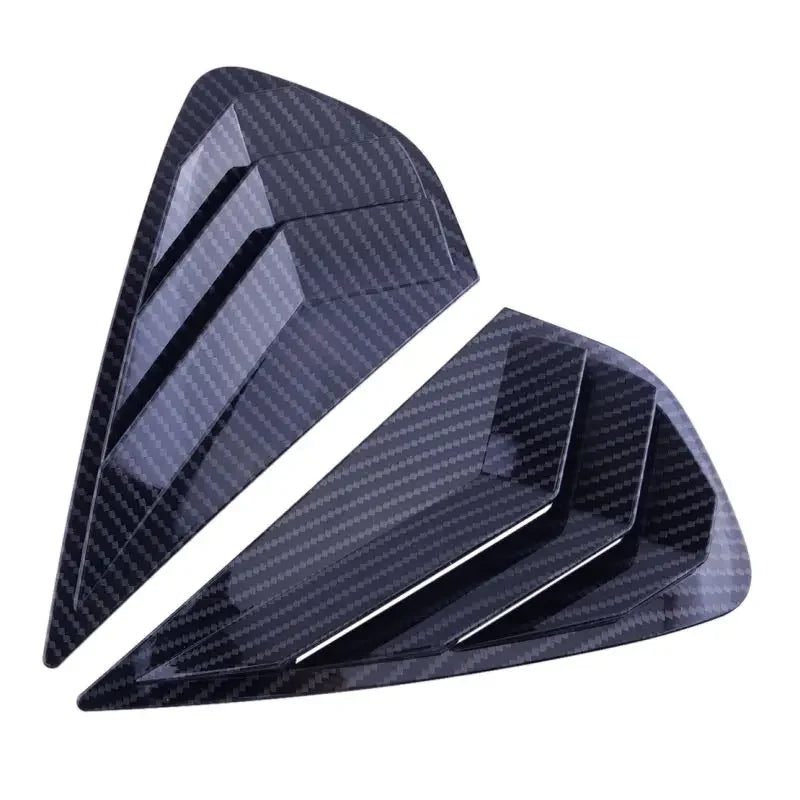 For KIA Forte K3 Sedan 2019-2022 Car Rear Louver Window Side Shutter Cover Trim Sticker Vent Scoop ABS Accessories Vehicle Decor Quake Carbon