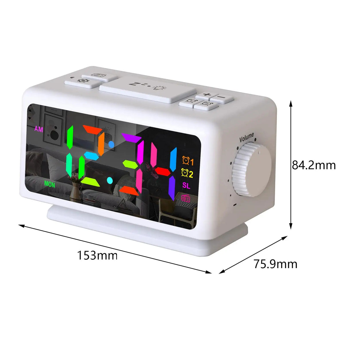 LED Digital Alarm Clock Desk Digital Clock for Office Bedroom Deep Sleepers Quake