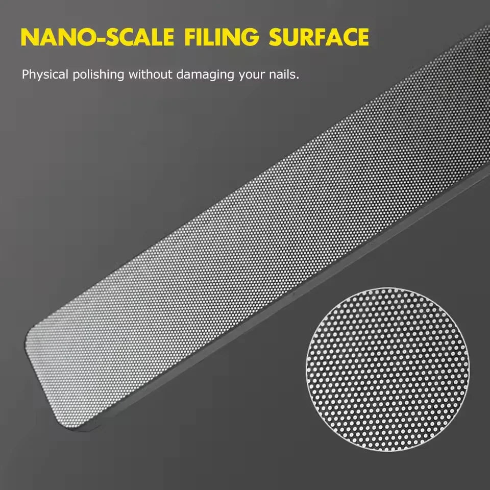 Professional Manic, Glass Nail Shiner 1/8Pcs Crystal Shine Polisher Upgrade Glass Nail File for Natural Nails Nano Nail Buffers Quake