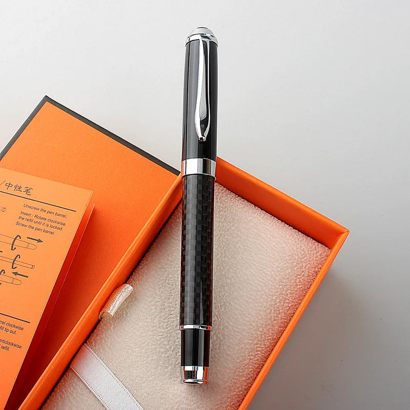 High Quality Full Metal Fiber Roller Ballpoint Pen Office Executive Business Men Writing Pen Quake