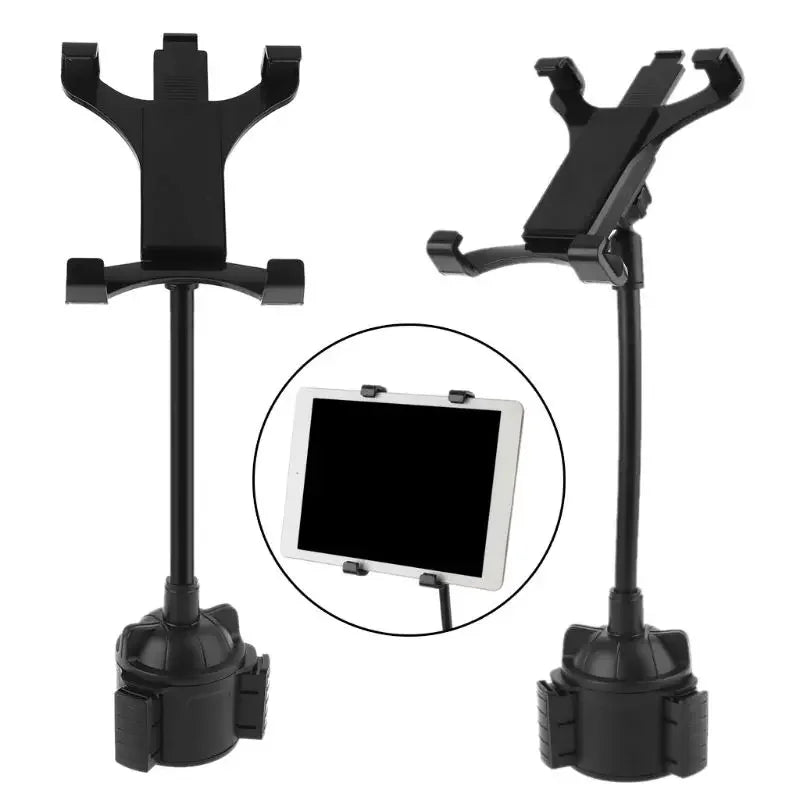 Universal Gooseneck Car Cup Holder Mount with Adjustable Flexible Neck Cradle for iPad Air/Mini and More 7-12' Tablets K1KF Quake