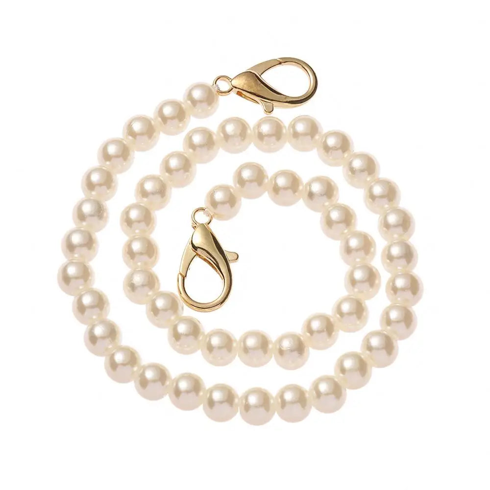 High Quality Pearl Belt Accessories Pearl Strap DIY purse Replacement Long Beaded Chain Bags Handbag Handles Quake 40cm