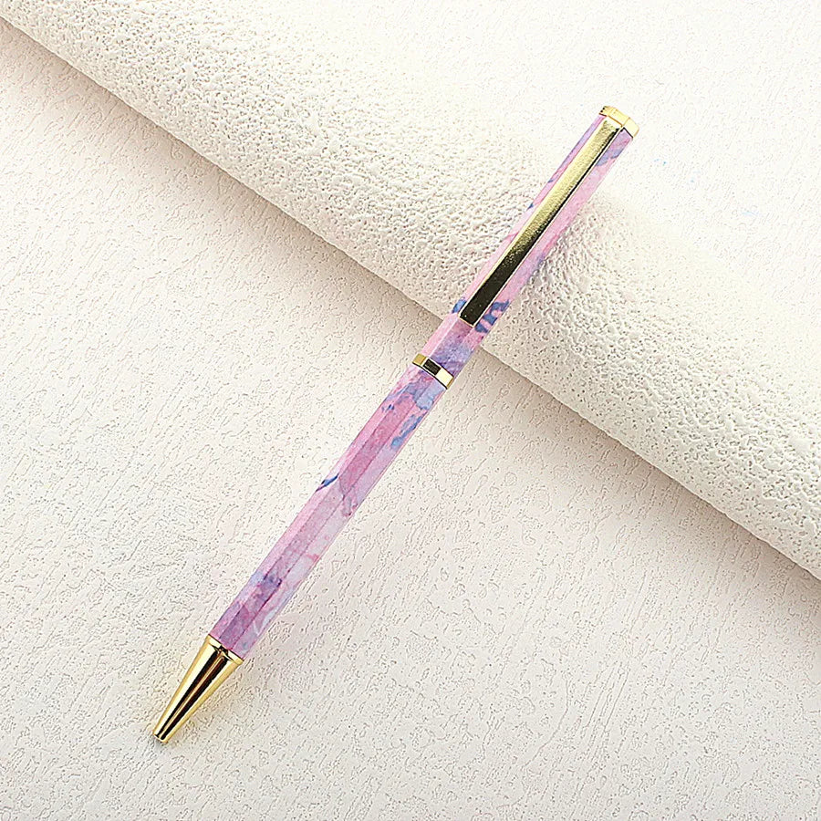 Premium Octagonal shape Metal Ballpoint Pen blue Ink Office Business Writing Ballpoint Pen School Student Stationery Gifts Quake 857-5