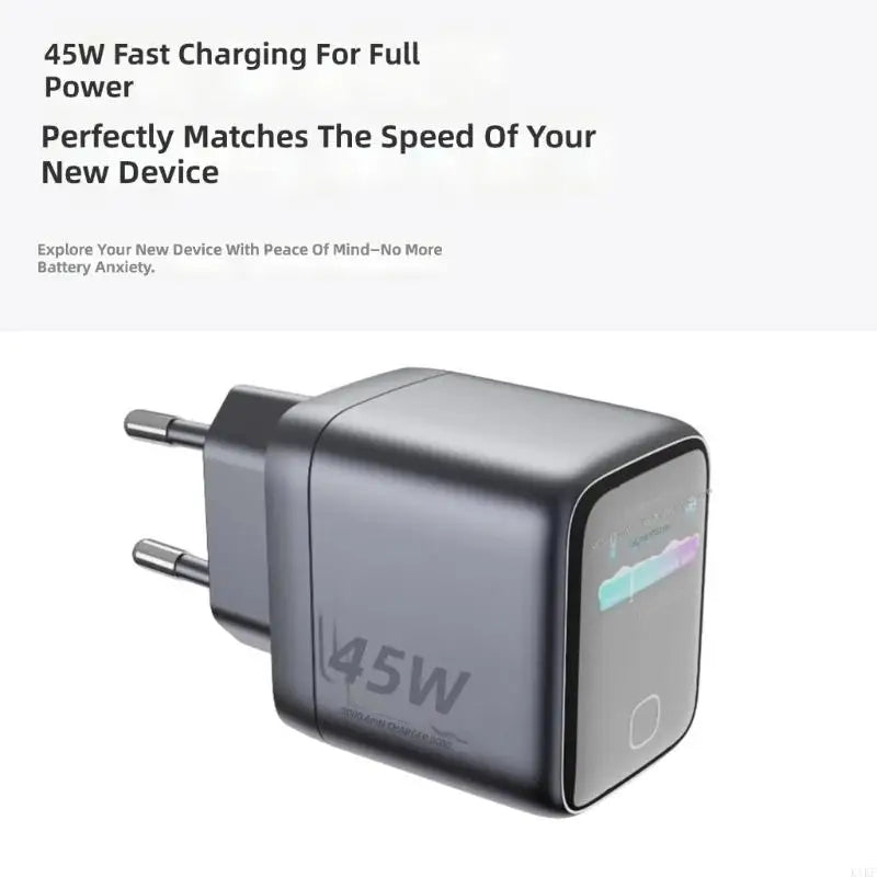 45W Fast Chargers With Intelligent Screen For Charging Progress Monitoring Type C Charging Block For Phone Tablet K1KF Quake pink CN