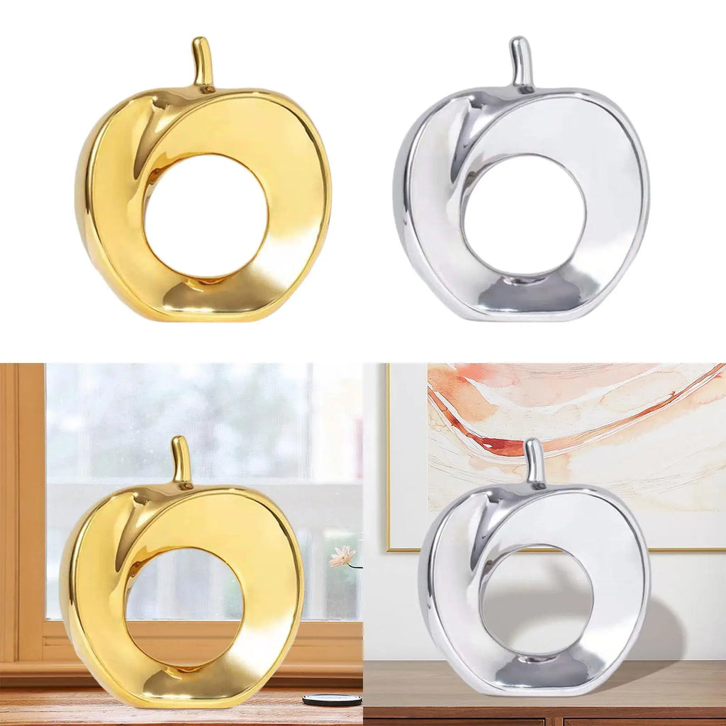 Apple Statue Decor Abstract Art Accessories Decorative Apple Figurine for Table Centerpiece Bookshelf Dining Room Porch Decor Quake
