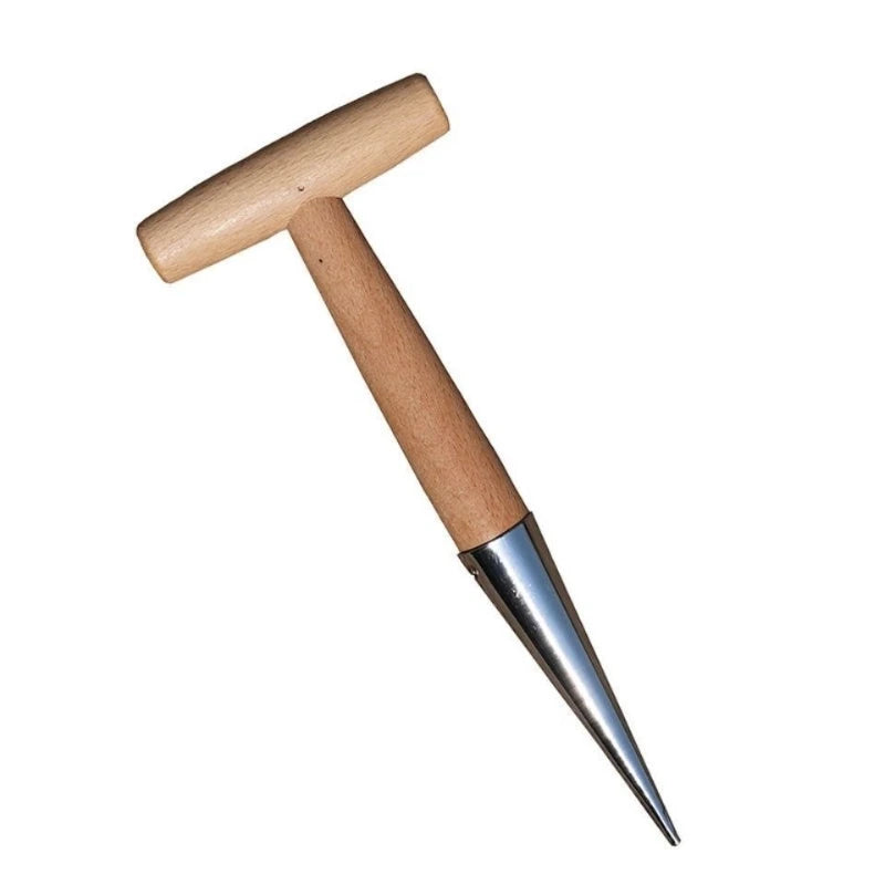 Wood Handle Garden Dibber Manual Seedling Planting Hole Punch Tool for Transplanting, Vegetable Flower And Garlic Planting Quake