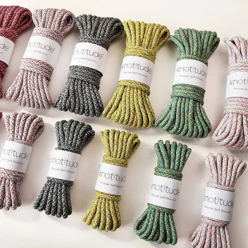 8MM 5 Meters Polyester Braid Cord Pet Leash Making Rope Outdoor Rope Thick Macrame Cord DIY Handmade Accessory Yarn Quake