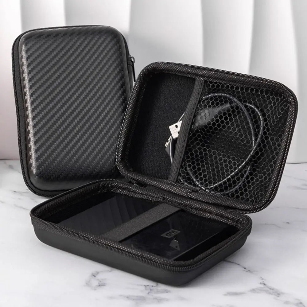 Simple EVA Earphone Bag Wear-resistant Durable Digital Accessories Storage Box Universal Portable Data Cable Organizer Quake