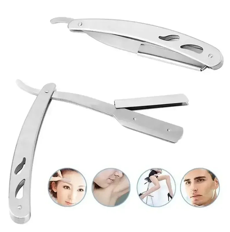 Straight Edge Stainless Steel Barber Razor Men Professional Manual Shaver Shaver Folding Shaving Shave With Blade Quake