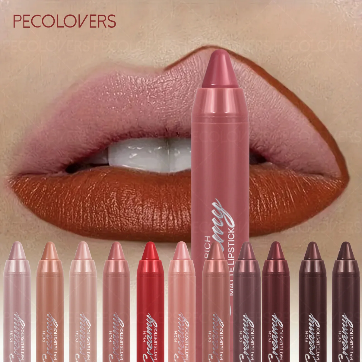 Colors Matte Lip Liner and Lipstick, Easy To Accurately Apply, Waterproof Long-lasting Non-sticky, Perfect Festival Gifts Quake