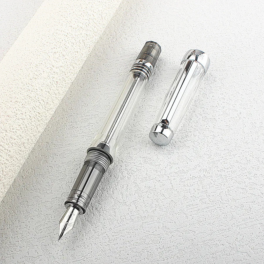 Vacuum Filling Fountain Pen Large Ink Capacity Easy Clean F Tip Pen for Adult Writing Practice Business Office School Supplies Quake