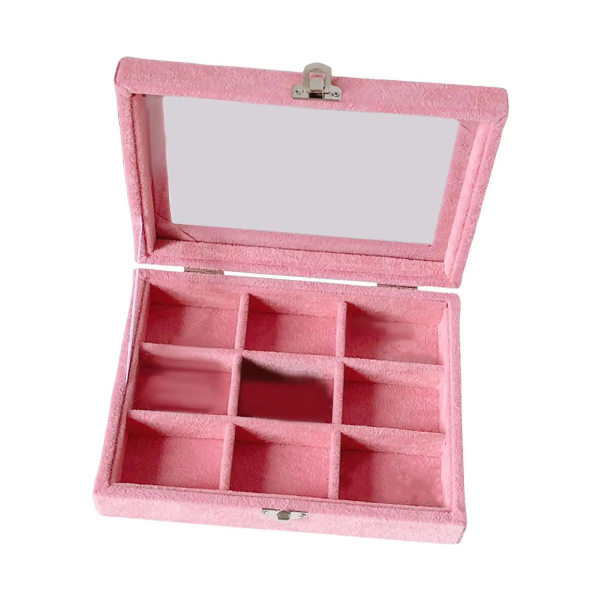 Velvet Lid with Multi Grid Jewelery Tray, Removable Compartment Dividers Quake 9 Grids