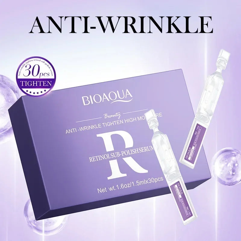 30pcs/box Retinol Vitamin C Hyaluronic Acid Serum for Face Moisturizing Firming Hydrating Facial Essence Face Skin Care Quake