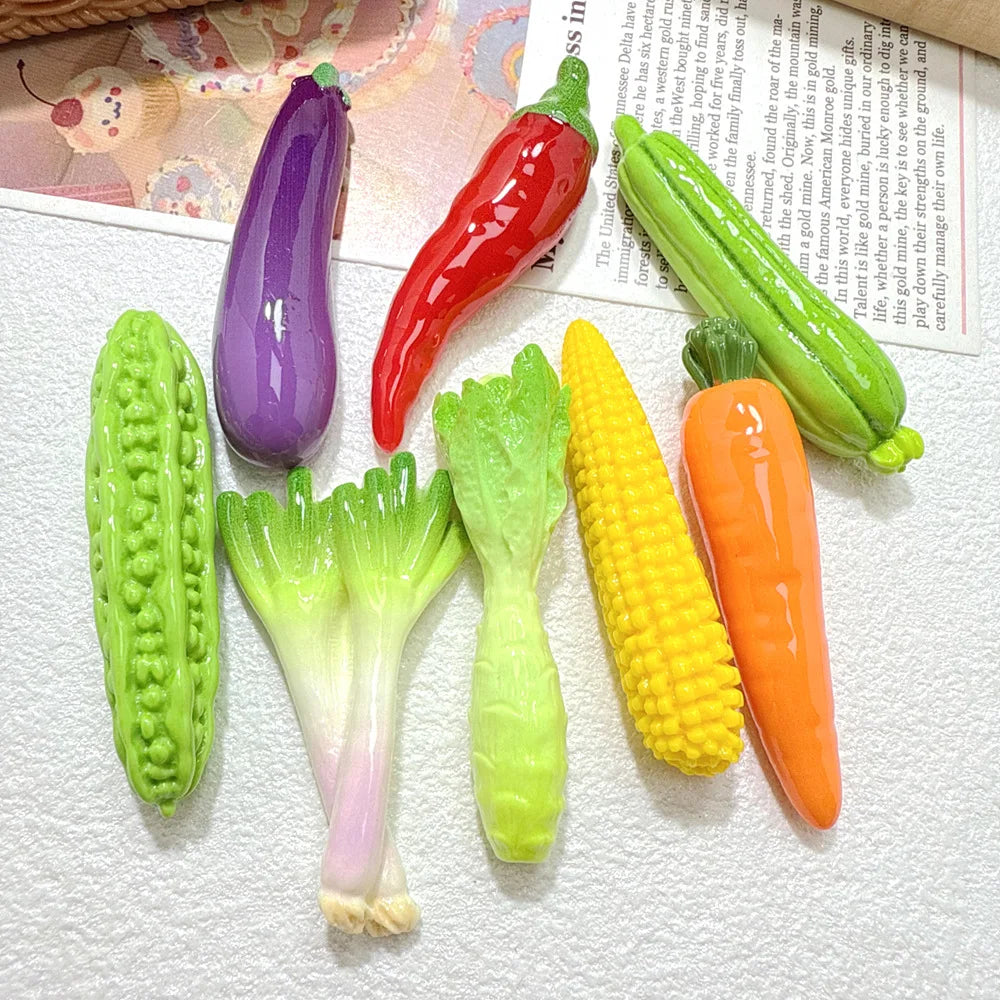 20Pcs Sweet Miniture Simulation Vegetables Landscape Scene DIY Accessories Resin Simulation Food Play Toys Decoration Ornament Quake