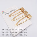 3pcs/set Korean Simple Metal Hairpins for Women Hollow Out Bangs Side Clip Gold Color Hairgrip Broken Hair Styling Accessories Quake NO.7