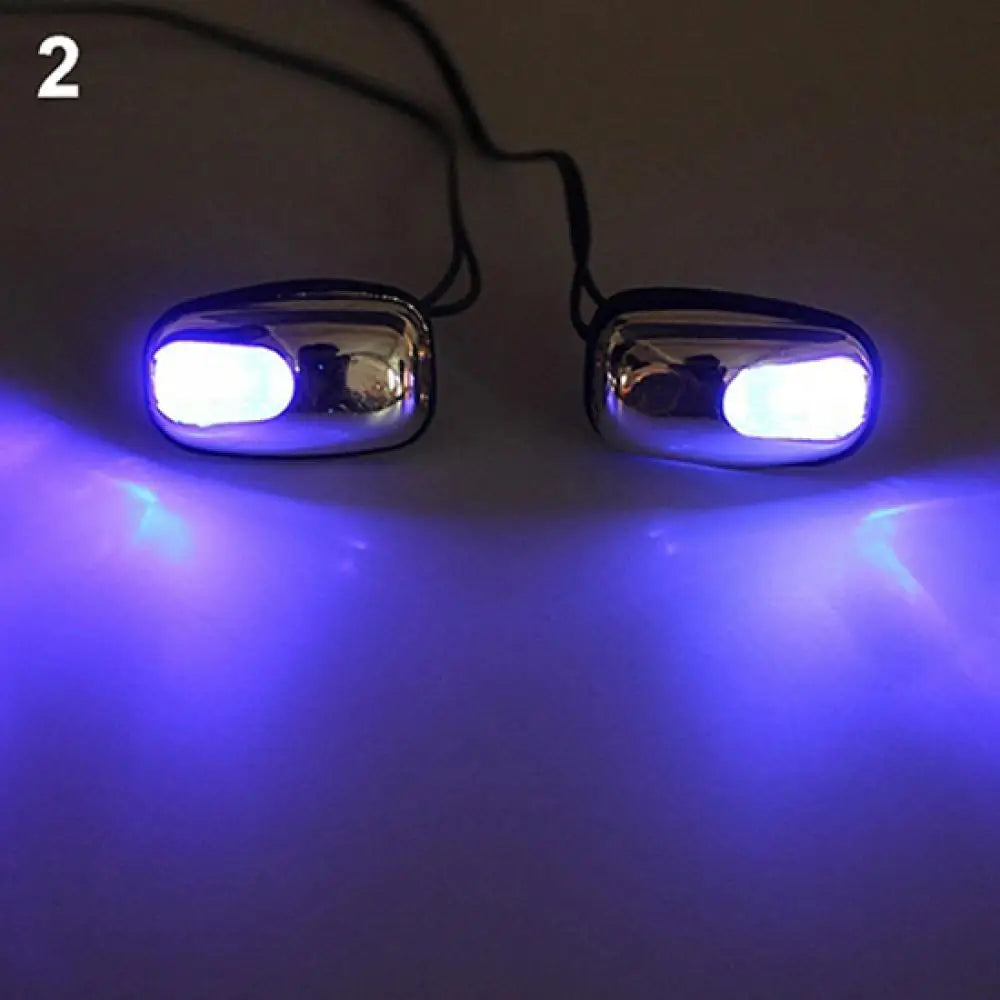 1 Pair Auto LED Light Windshield Windscreen Jet Spray Nozzle Wiper Washer Lamp Automobile Water Spray Lamp Car Accessories Quake