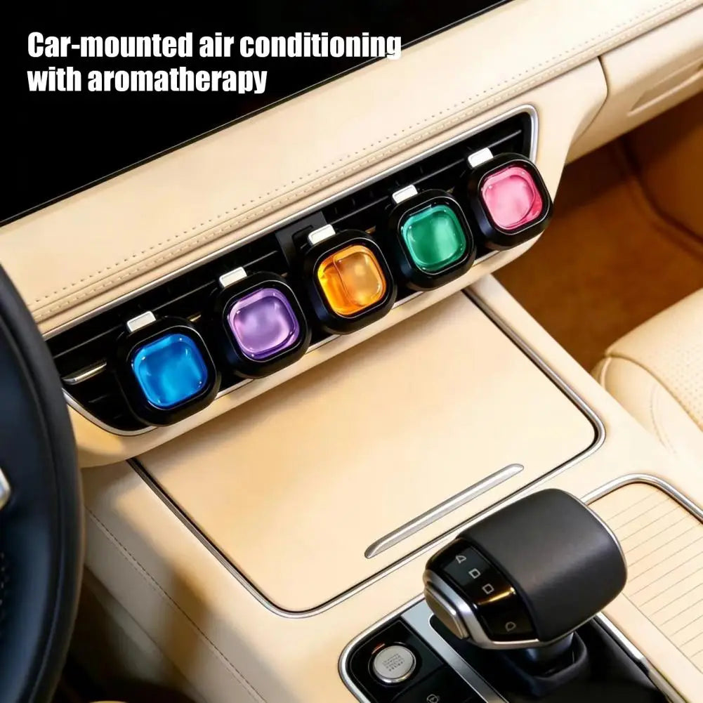 Auto Odor Remover 4pcs Car Vent Air Freshener Clips Wind-powered Scent Diffuser with Breathable Membrane Leak-proof for Auto Quake