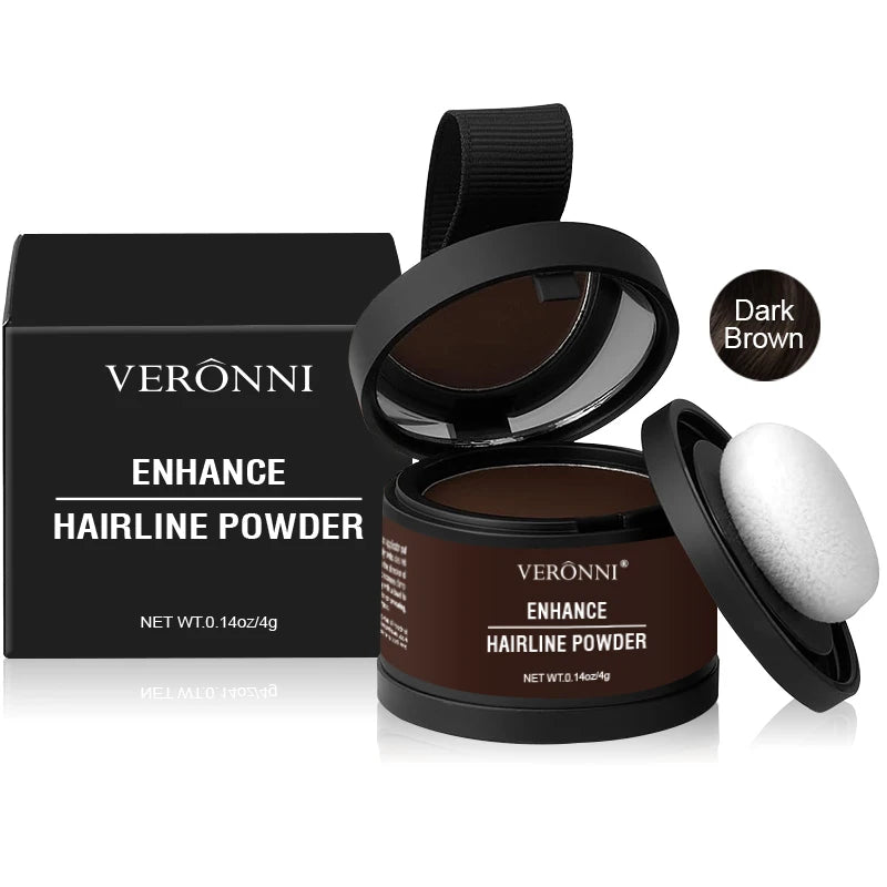Hairline Powder Instantly Conceals Hair Root Touch Hair Powder for Thinning Hair for Women and Men,Hairline Shadow Powder Makeup Quake 06-Dark Brown