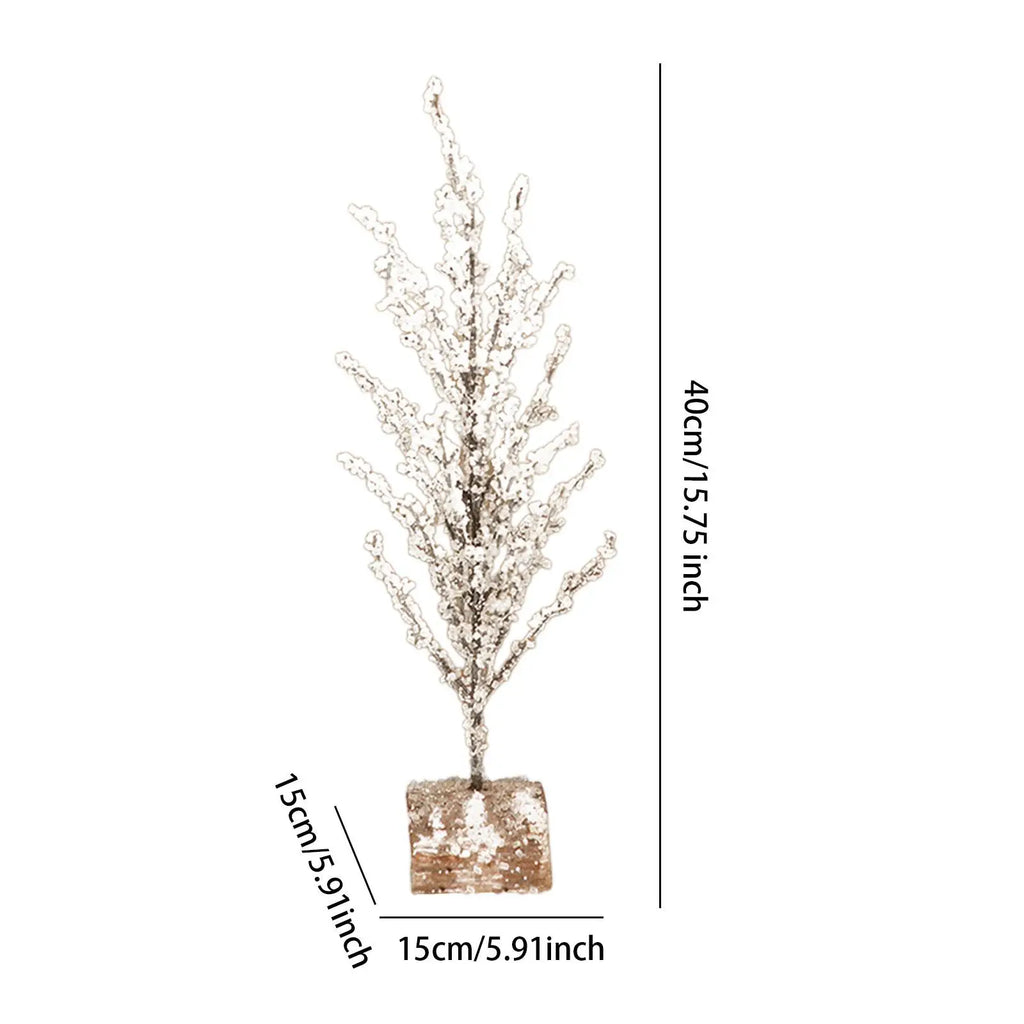 Christmas Tree Statue Crafts Birthday Gift Ornament for Indoor Housewarming Quake