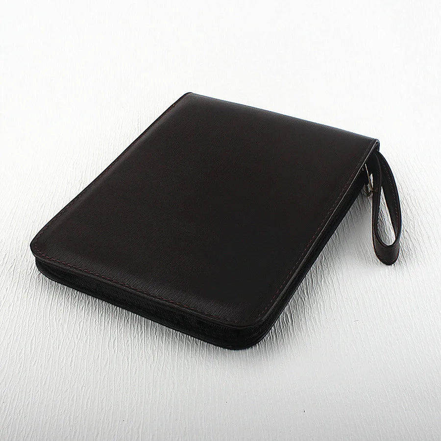 PU Leather Pen Holder Case for 10 24 36 48 Pens Waterproof Storage Organizer Quake 24 Slots-4