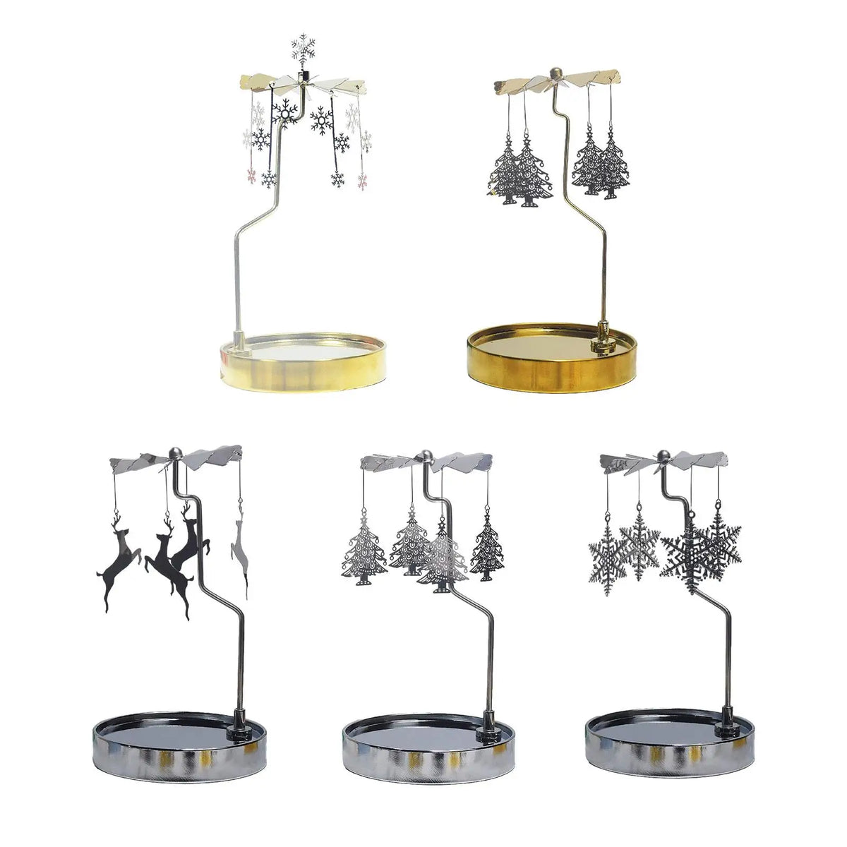 Rotating Candleholder Rotating Candle Holder with Tray for Wedding Party Valentines Day Christmas Party Dining Room Living Room Quake