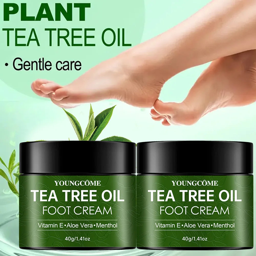 Tea Tree Oil Foot Cream Improves Skin Roughness Softens Cracked Feet Exfoliating Foot Care Solution Moisturization Quake