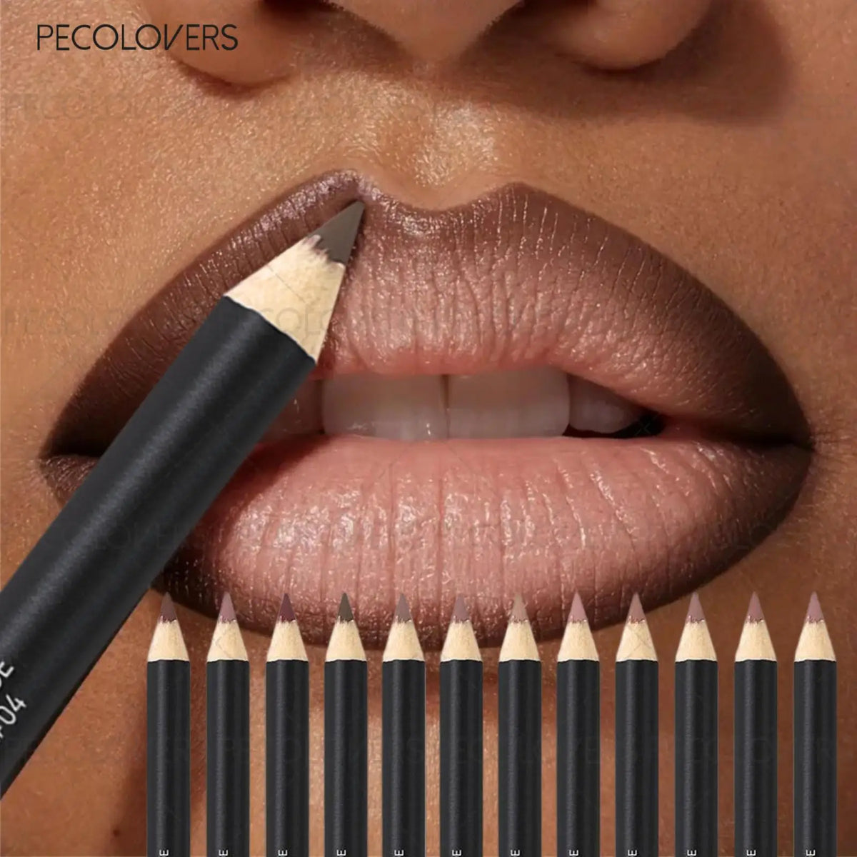 1PC Lipliner Lipstick, Plump and Charming Lips, Nude Brown, with A Variety of Makeup, Lip Cosmetics Quake