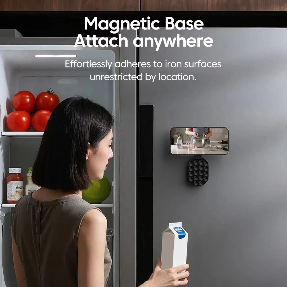 Suction Mount Magnetic Phone Holder Rotatable Wall Mountable Magnetic Stand Adjustable Portable Cell Phone Holder Quake