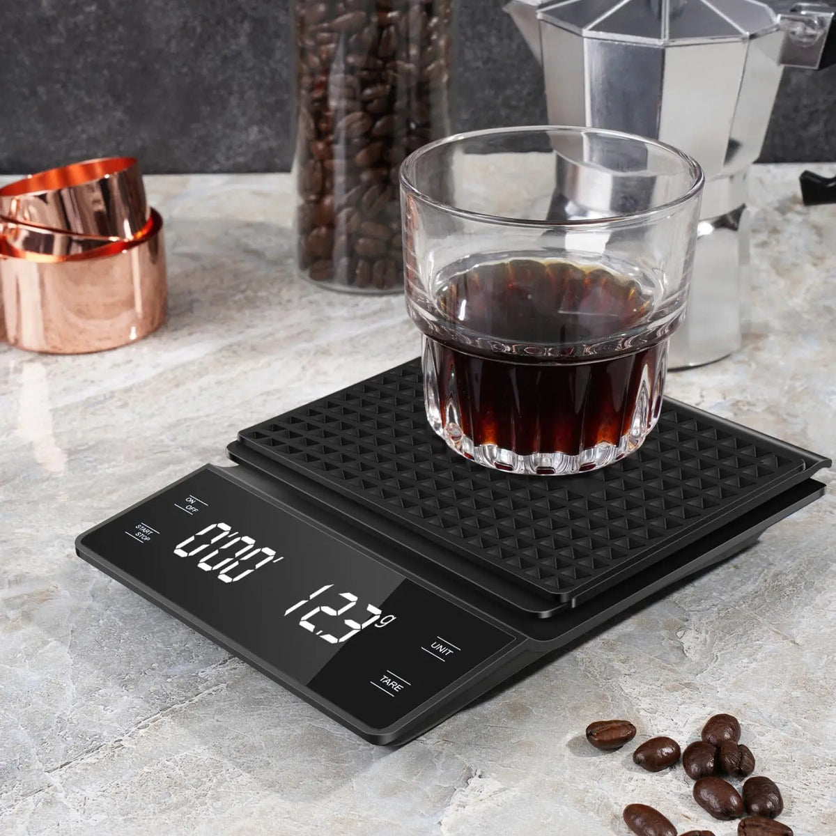 Smart Coffee Electronic Scale High Precision Digital Timing LCD Scale 3kg/0.1g Coffee Balance Measuring Weight Scale for Kitchen Quake