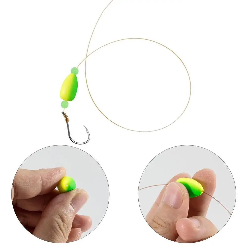 50pcs new Stoppers Rig Rigging Material Foam Floats Ball Beans Bottom Fishing Floats Beads Quake