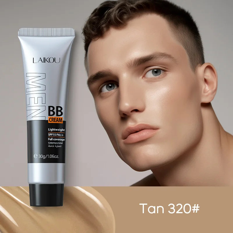 Men's BB Cream-Full Coverage Long-Lasting Waterproof Men's Concealer Natural Color Suitable for Gifts for Men's Christmas Gifts Quake Tan 320