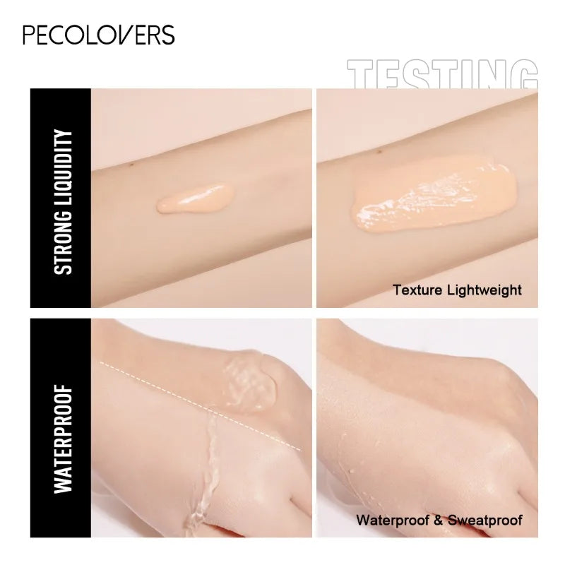 Facial Liquid Foundation 30ml High Coverage Waterproof and Sweatproof Concealer Makeup Foundation Liquid Foundation Makeup Quake
