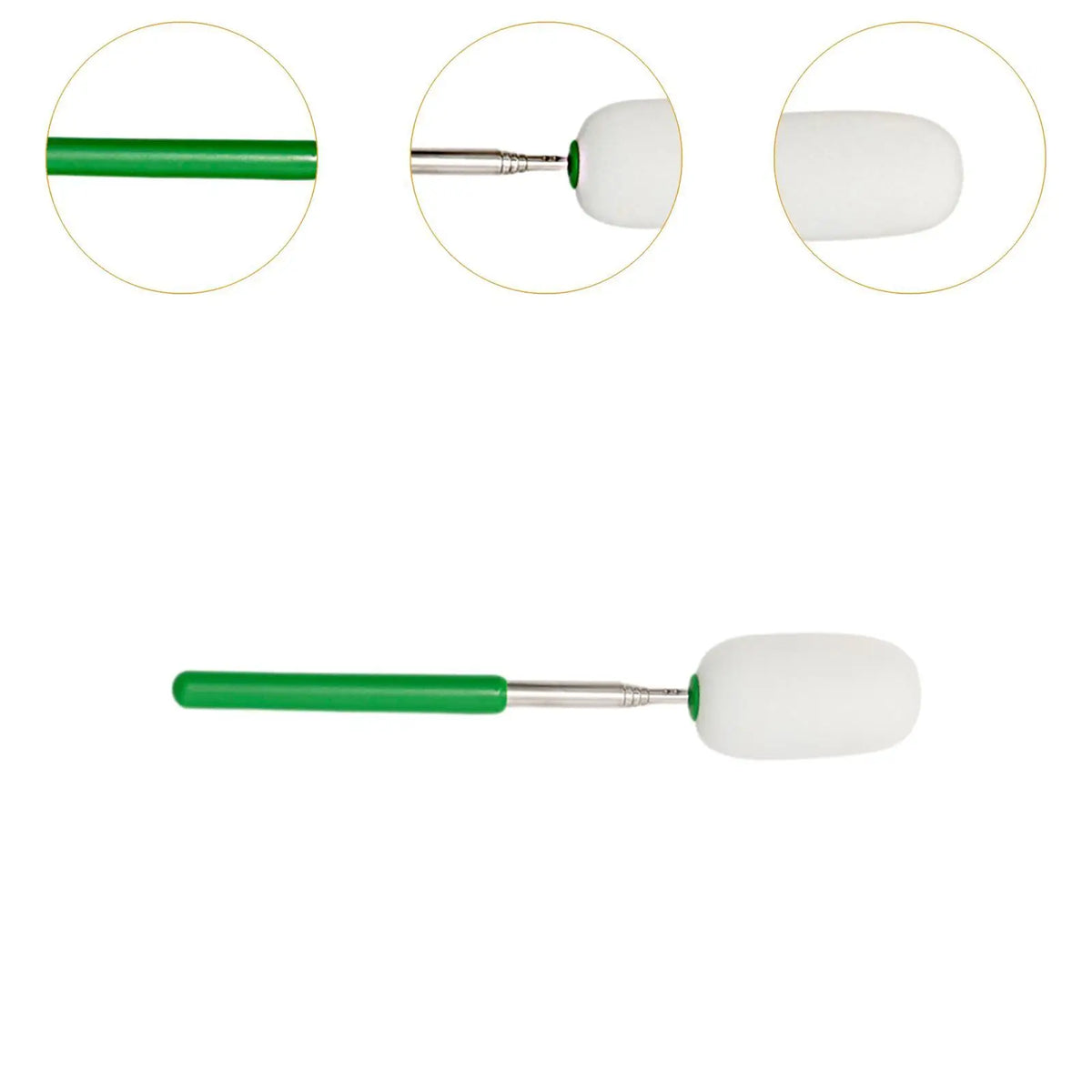 Telescoping Sponge Stick for Pottery Comfortable Handle Multiuse Detachable Sponge Head Pottery Tool for Home Office Boys Girls Quake