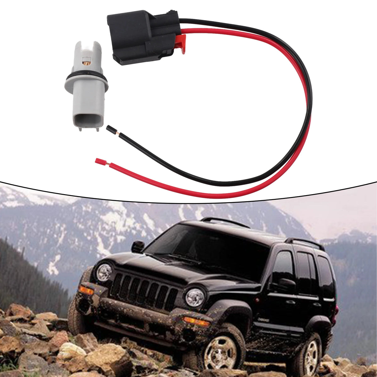for Side Marker Light Lamp Socket + Connector 55156754AA Compatible with For Jeep For Liberty 2002 2004 Direct Replacement Quake