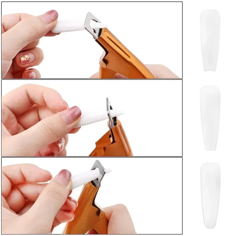 vvocci Professional U-Type Acrylic Fake Nail Clipper & Edge Trimmer, Stainless Steel Manicure Tool for Nail Art & Salon Use Quake